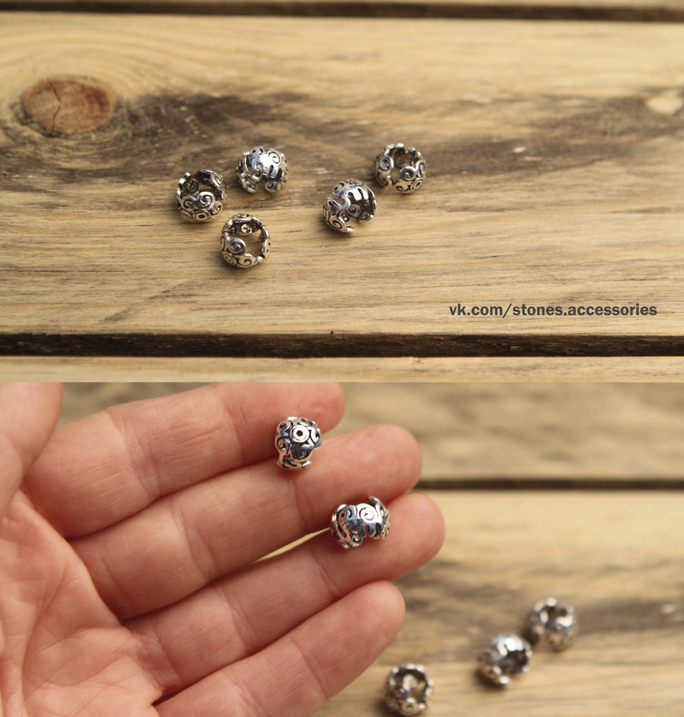 Шляпки серебро 915 пр 11 х 8 мм