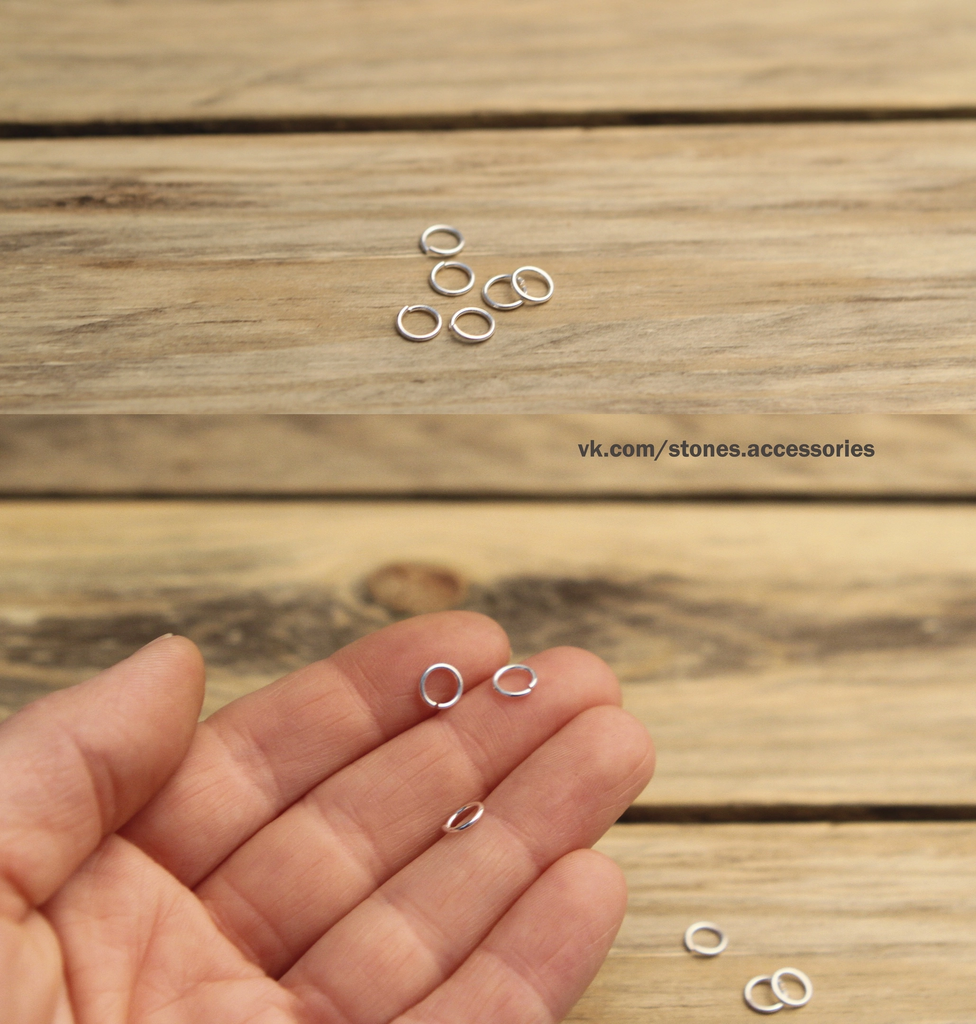 Кольца  925 пр 6 мм, толщина 0.7 мм