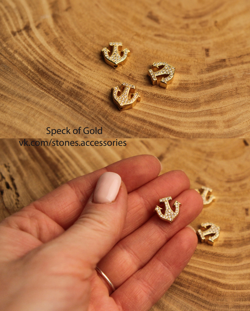 Бусины с позолотой 13 х 11 мм