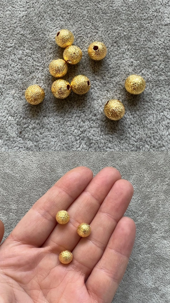 Бусины с позолотой 8 мм