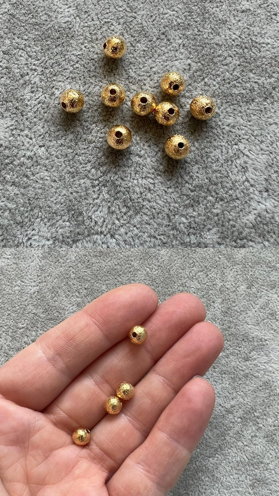 Бусины с позолотой 6 мм
