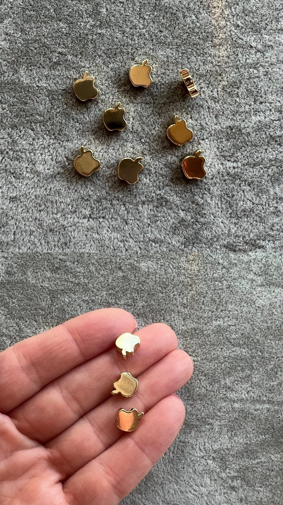 Бусины с позолотой 9 х 8 мм