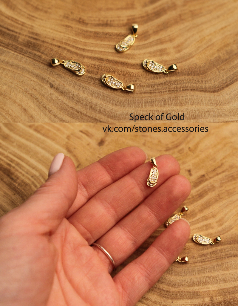 Подвеска с позолотой 11 х 6 мм