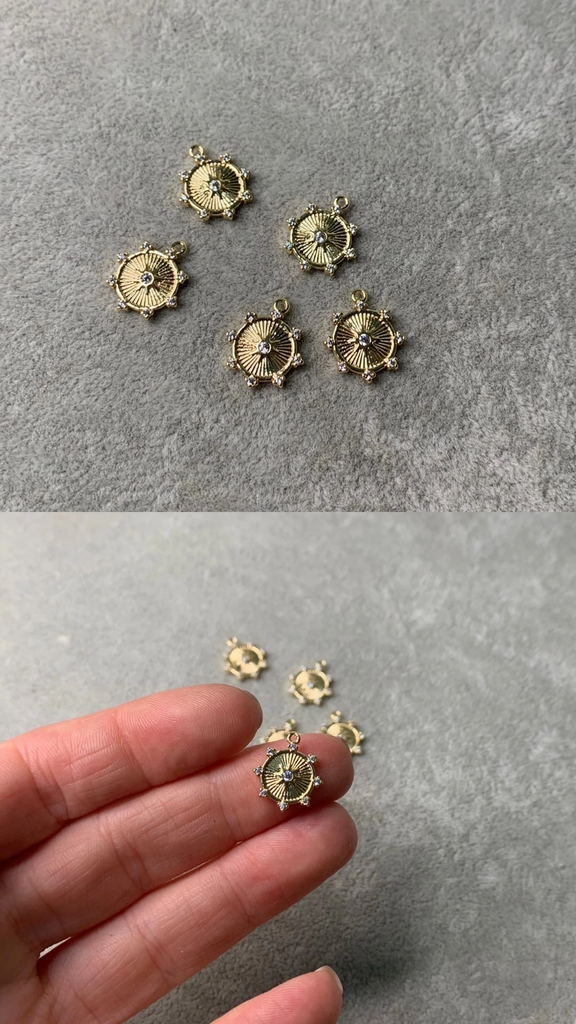 Подвеска с позолотой 12 мм