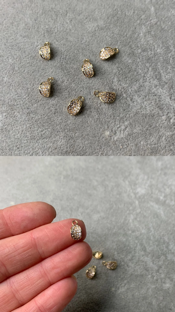 Подвеска с позолотой 5 х 9 мм