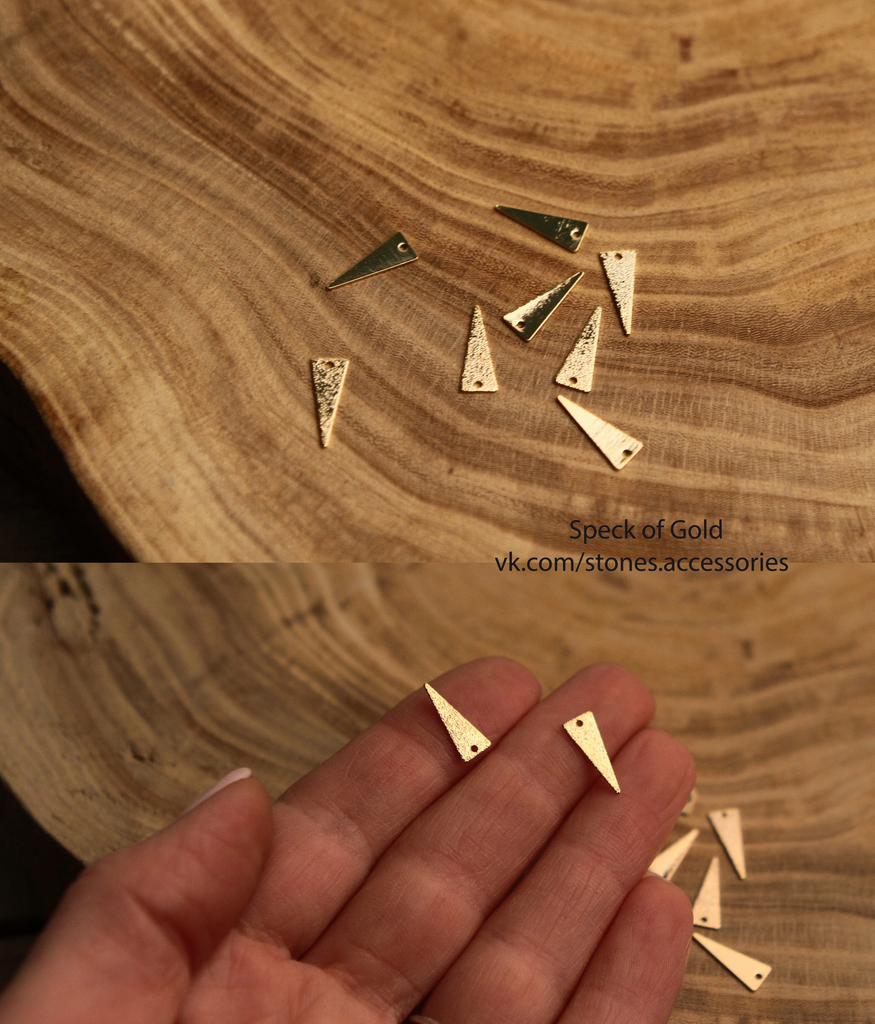 Подвеска с позолотой 12 х 5 мм