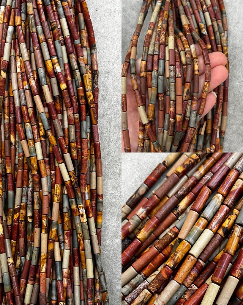 Яшма трубочки 13 х 4 мм