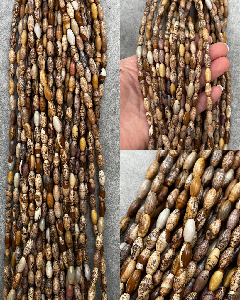 Яшма пейзажная 12 х 5 мм