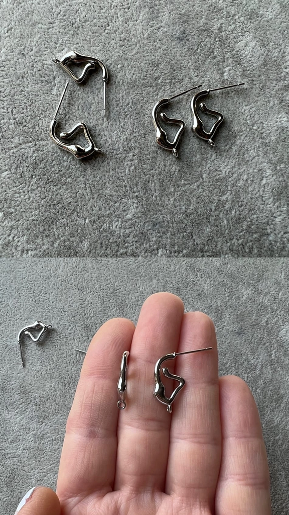 Швензы - пусеты родий 18 мм