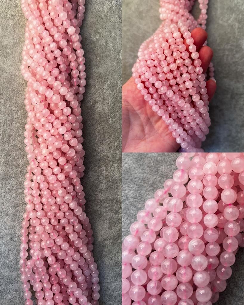 Африканский розовый кварц 6 мм