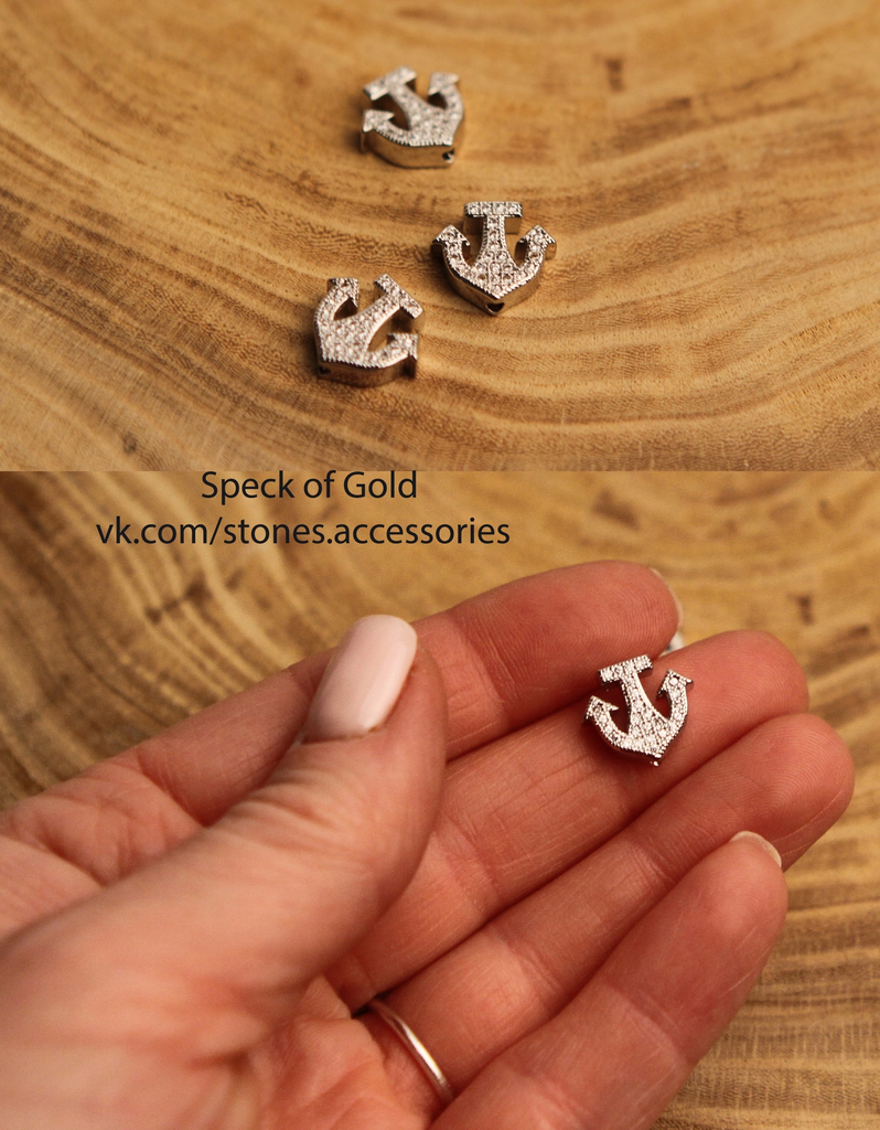 Бусины родий 11 х 13 мм