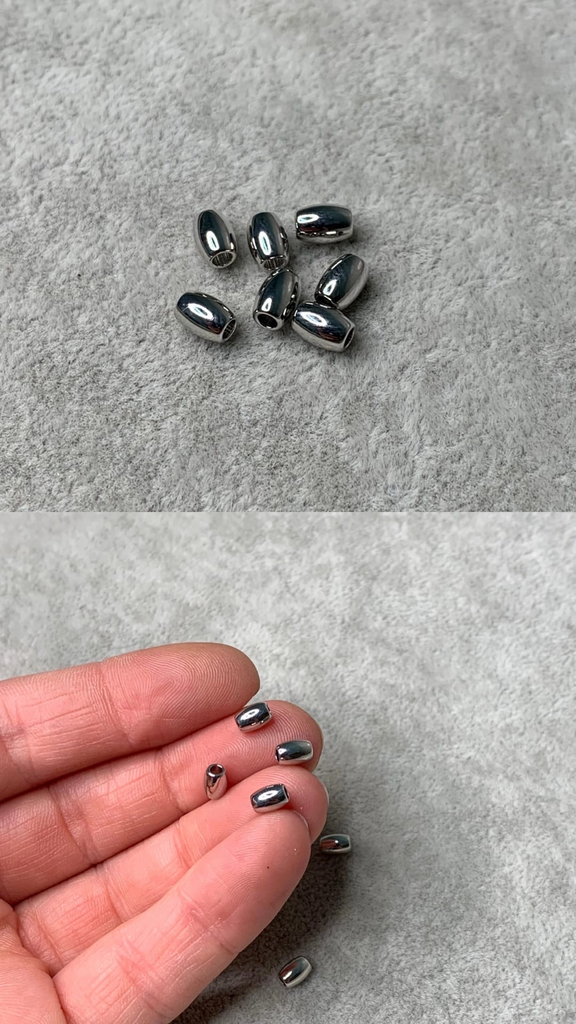 Бусины родий 4 х 5 мм