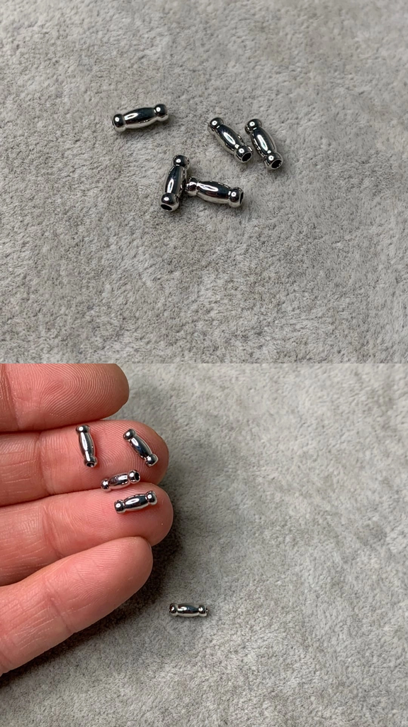 Бусины родий 8 х 3 мм