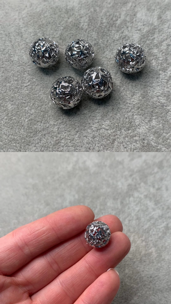 Бусины родий 13 мм