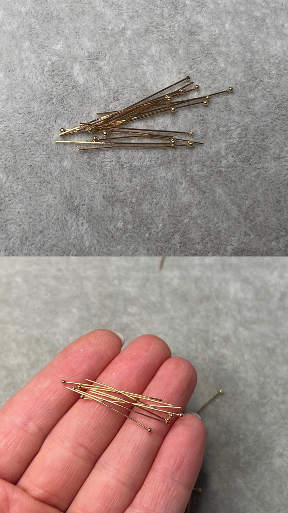 Пины с шариком позолота 3 см