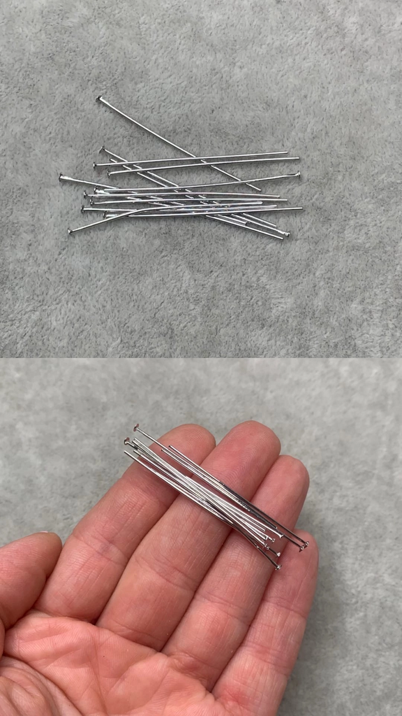 Пины со шляпкой родий 4 см