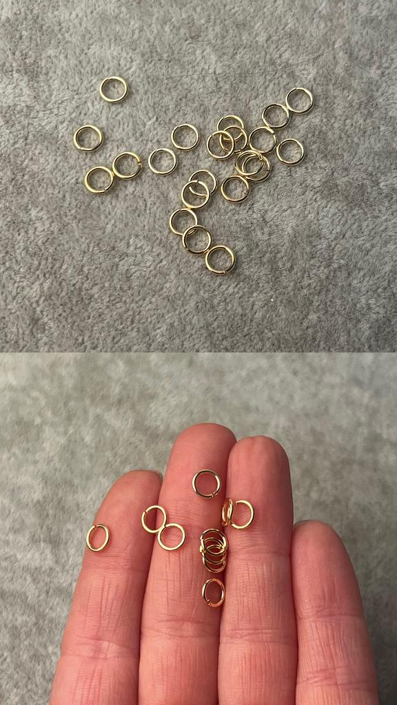 Кольца позолота 6 мм, толщина 0,6 мм