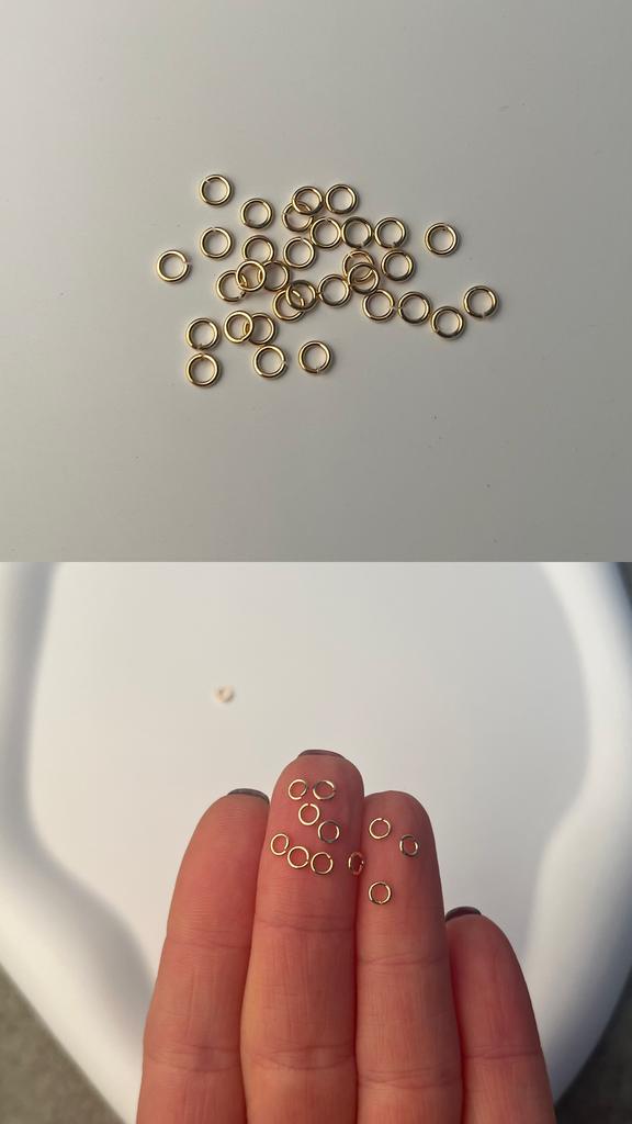 Кольца позолота 3 мм, толщина 0,4 мм