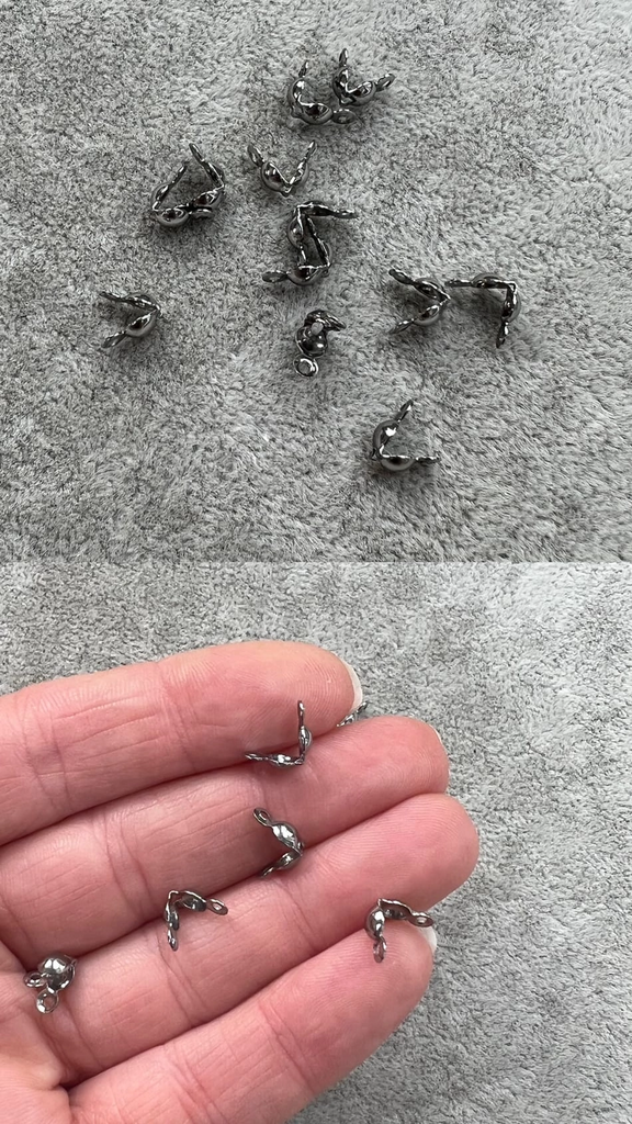 Каллоты тёмный родий 4 мм