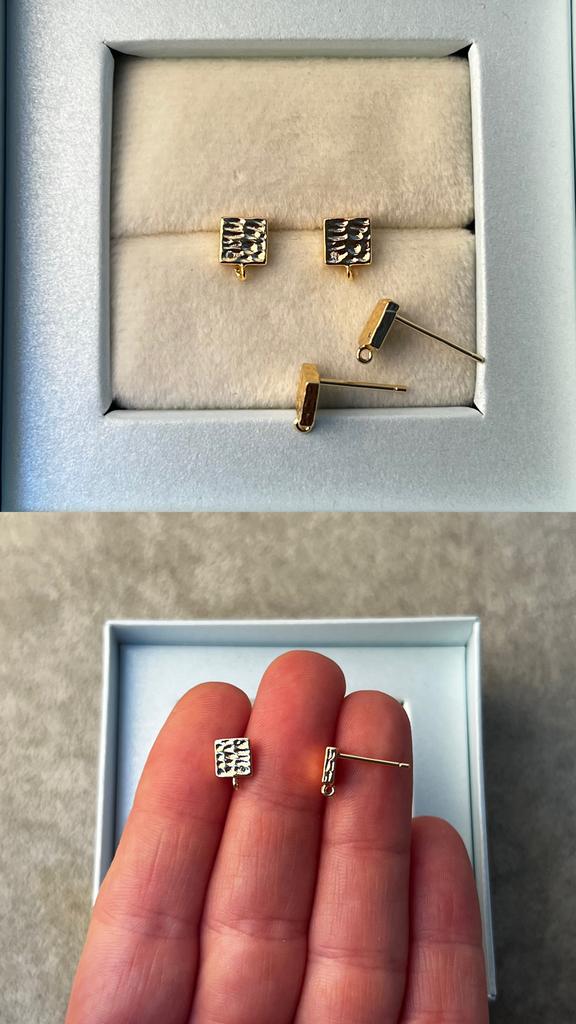 Пусеты с позолотой 6 мм