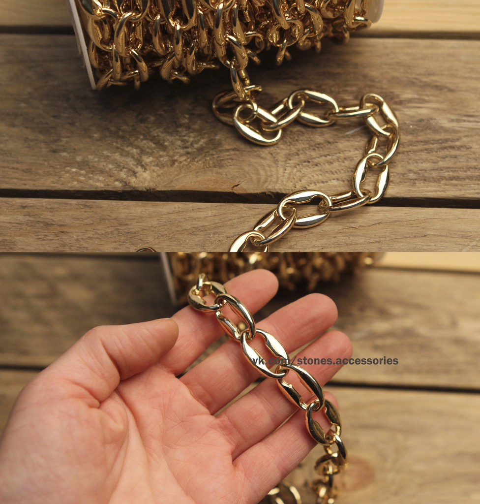 Цепь с позолотой