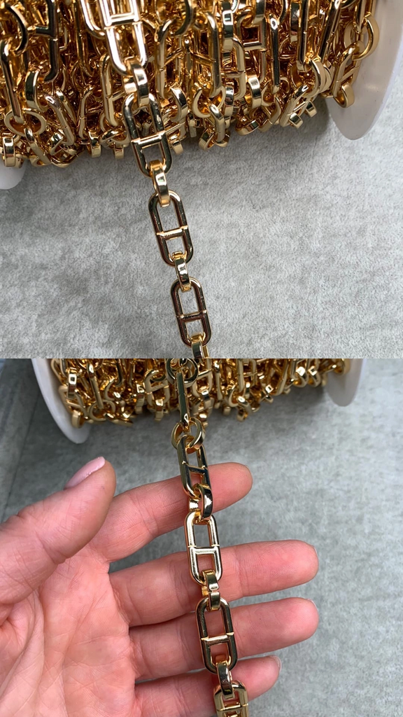 Цепь с позолотой