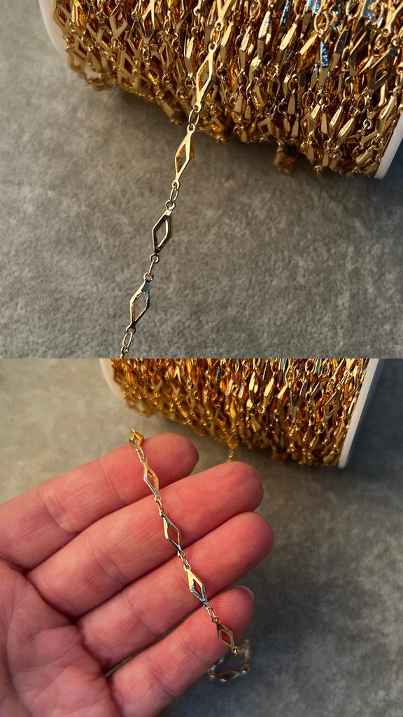 Цепь с позолотой