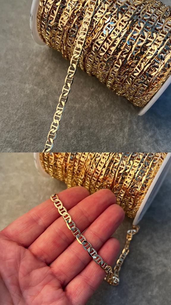 Цепь с позолотой