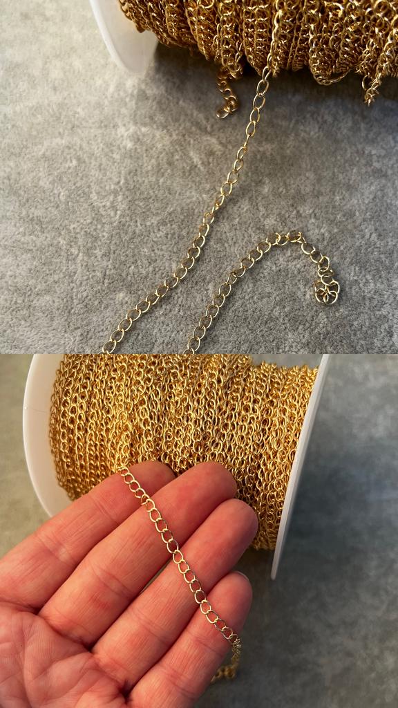 Цепь с позолотой