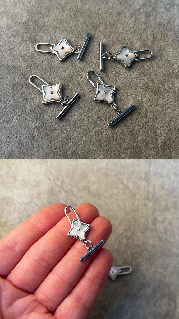 Тогл с перламутром родий