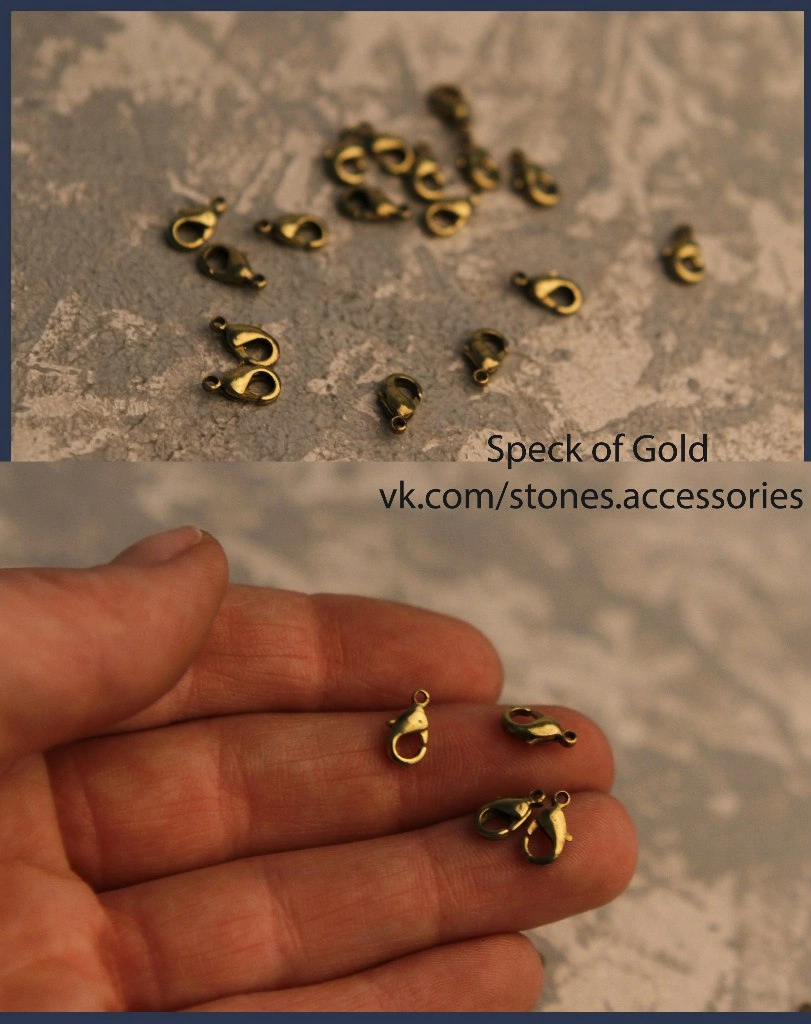 Карабин бронза 9 х 5 мм 10 штук