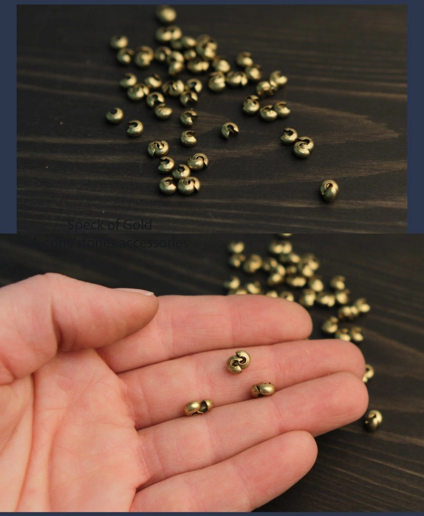 Обжимные бусины бронза 20 шт