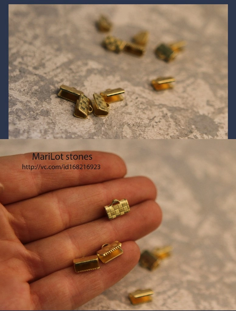 Зажимы для лент бронза 12 шт