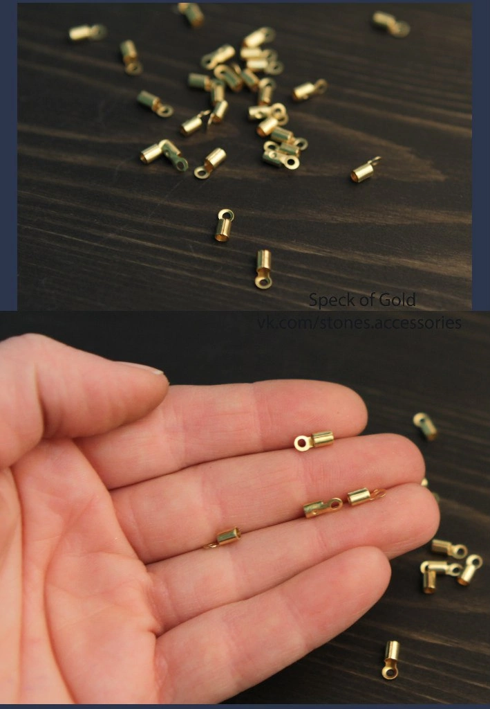 Зажимы для шнуров бронза 3 мм 20 шт