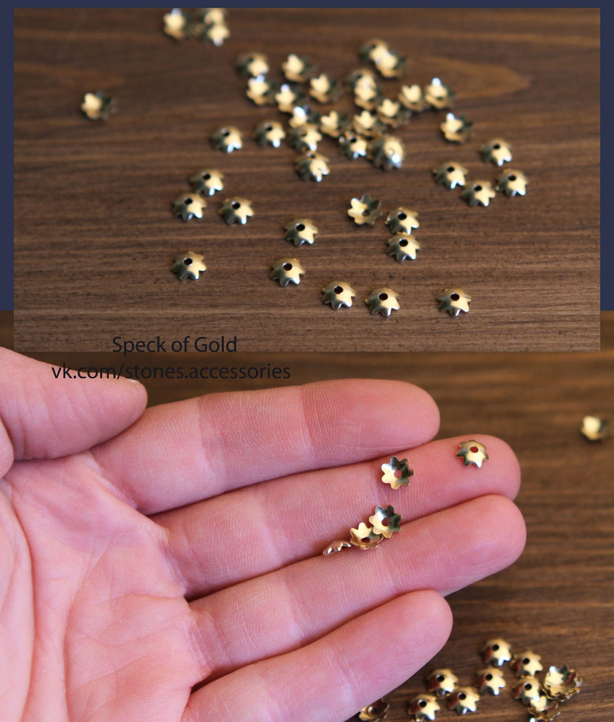 Шляпки бронза 6 мм 30 шт