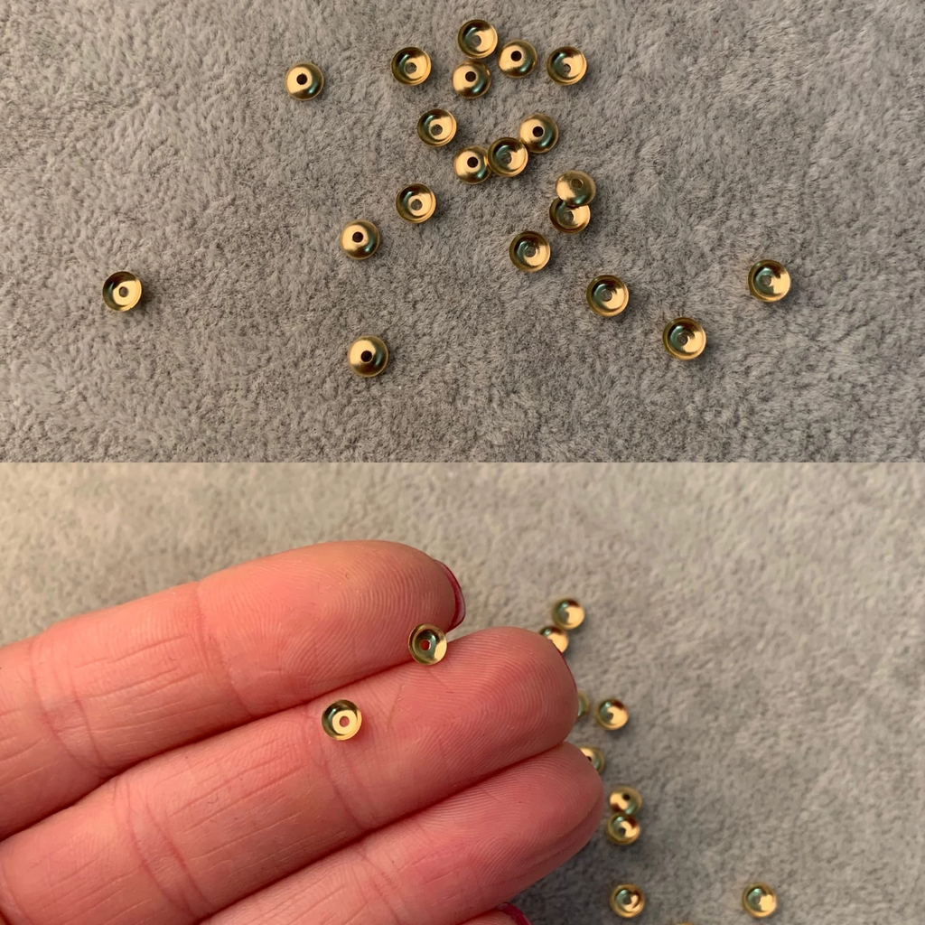 Шляпки бронза 4 мм 30 шт