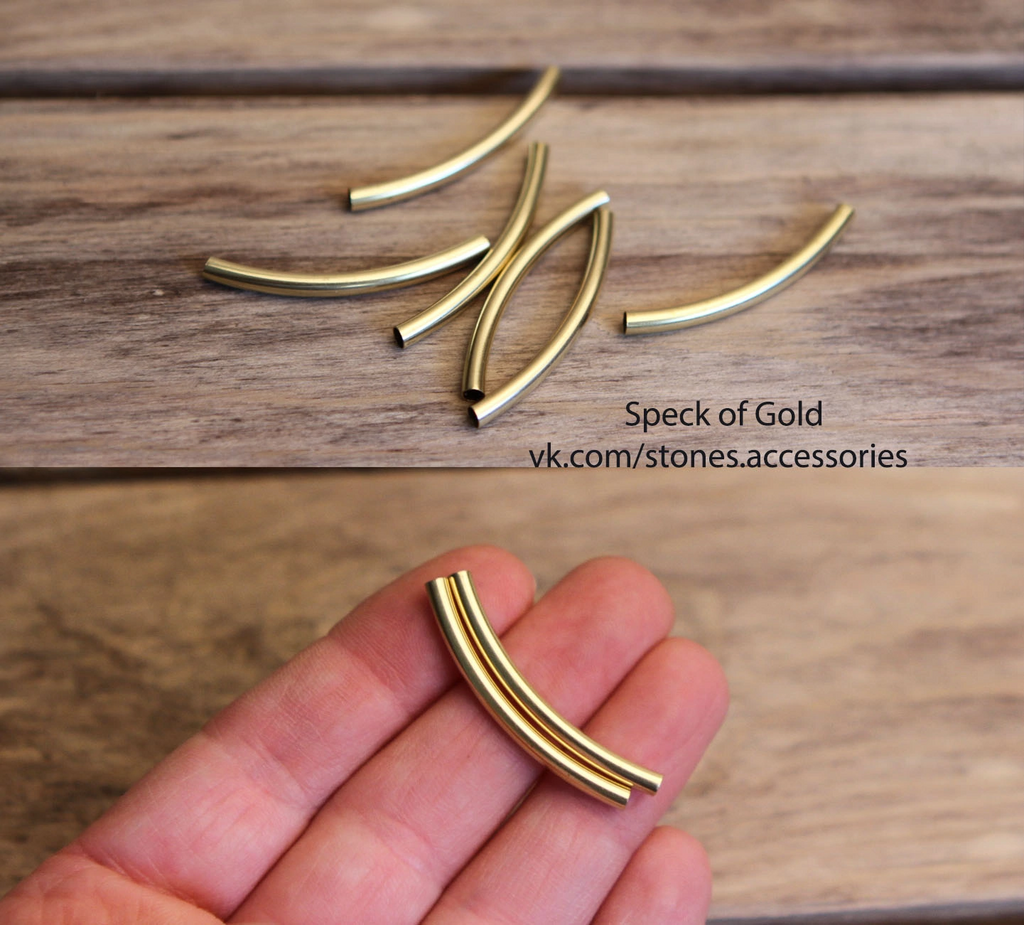 Трубочки бронза 35 мм 6 шт