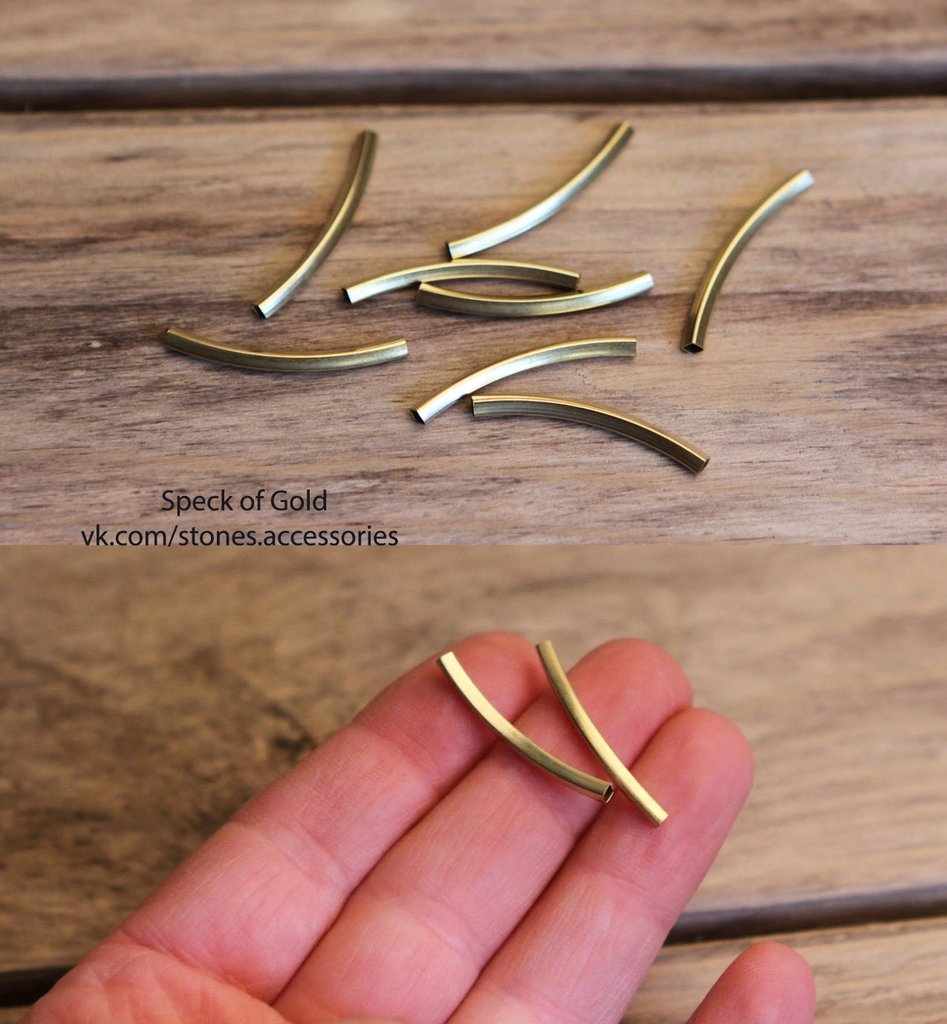 Трубочки бронза 26 мм 6 шт