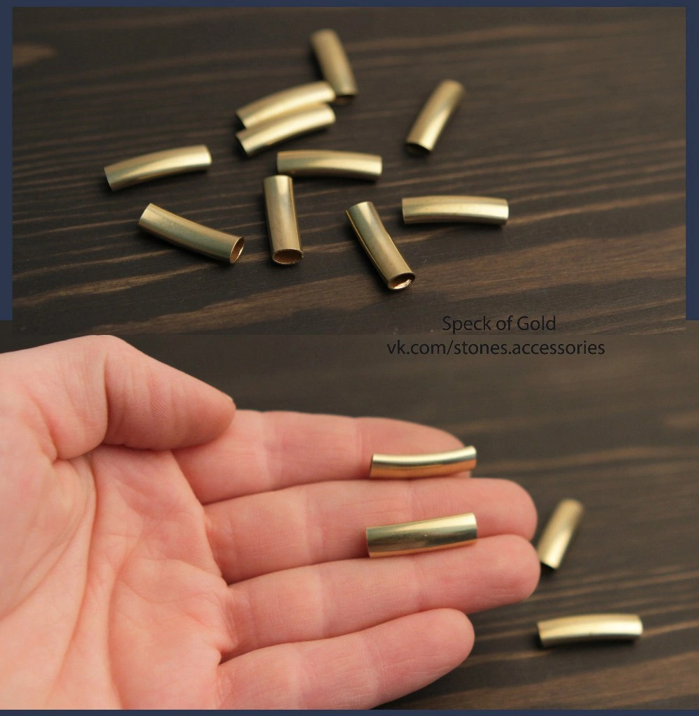 Трубочки бронза 21 мм 6 шт