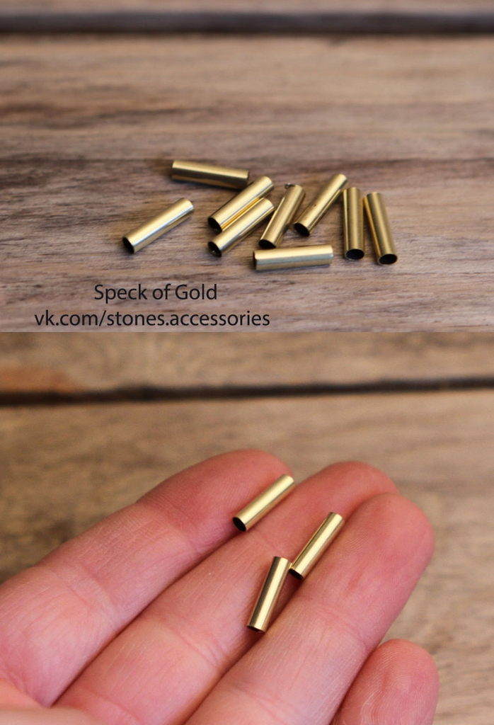 Трубочки бронза 11 мм 10 шт