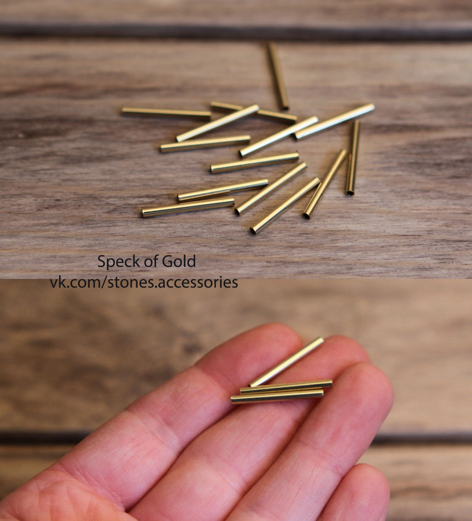 Трубочки бронза 20 мм 10 шт