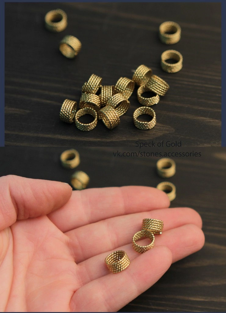 Бусины бронза 10 мм 6 шт