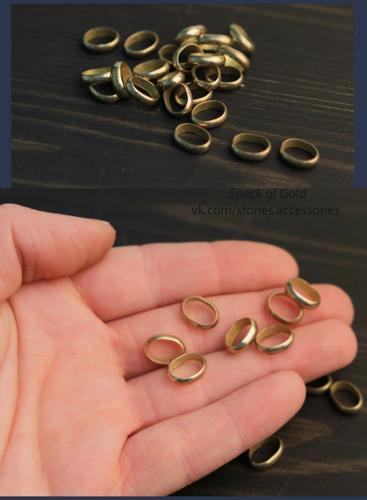 Бусины - кольца бронза 11 мм 10 шт