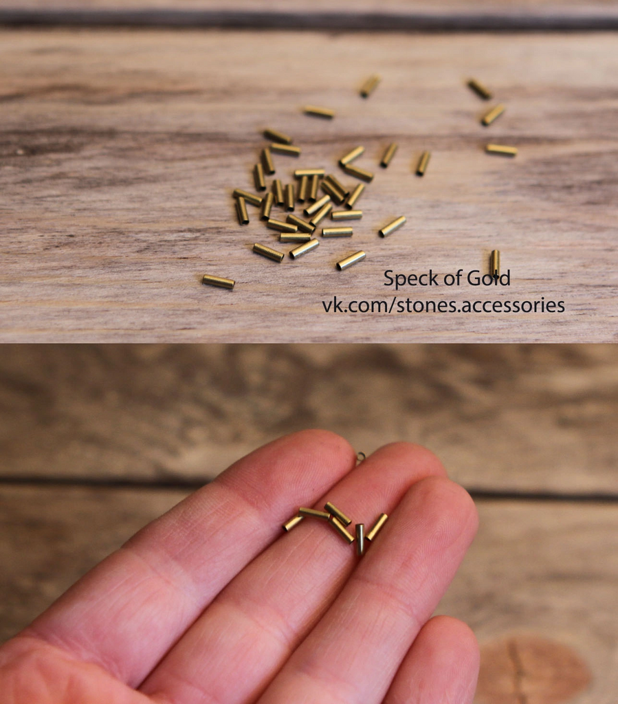 Бусины - трубочки  бронза 5 мм 20 шт