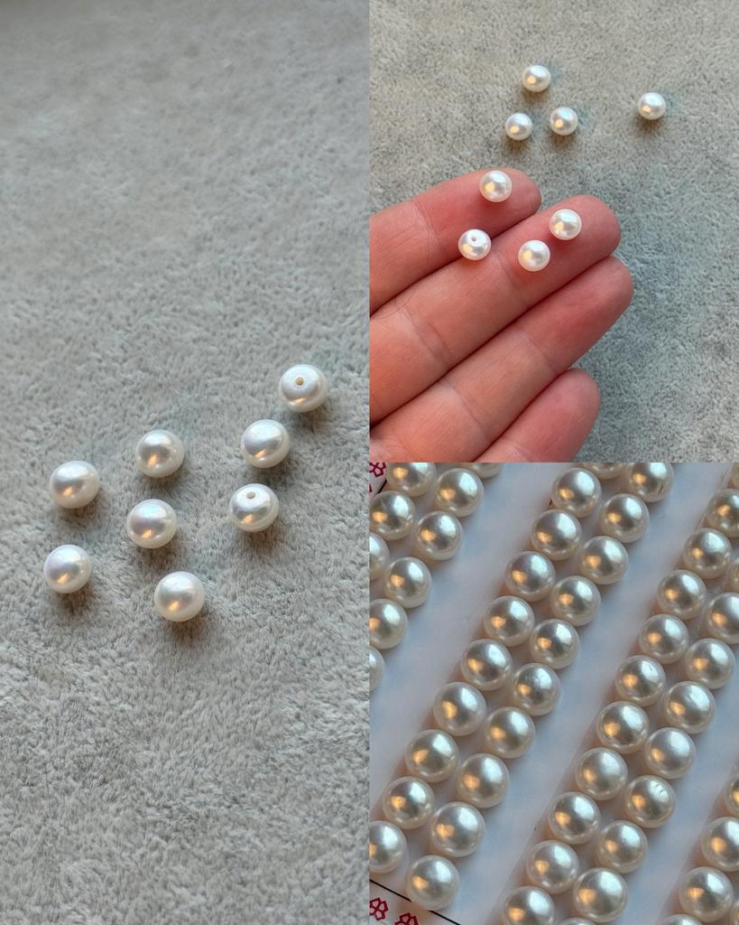 Кабошон жемчуг речной 5,5 -6 мм