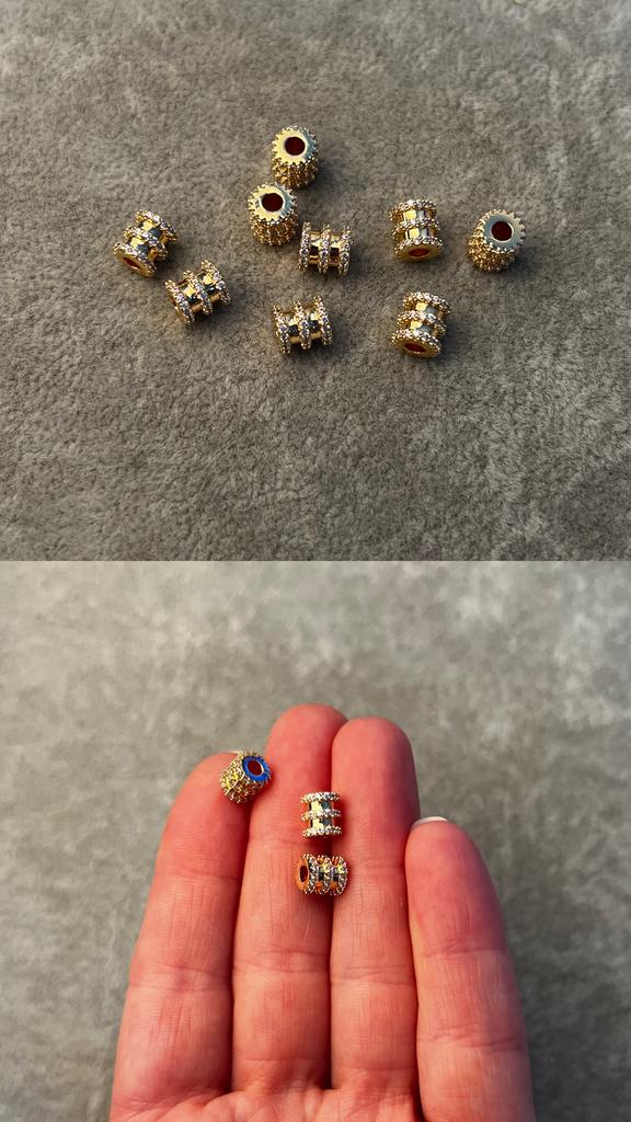 Бусины с позолотой 6,5 мм