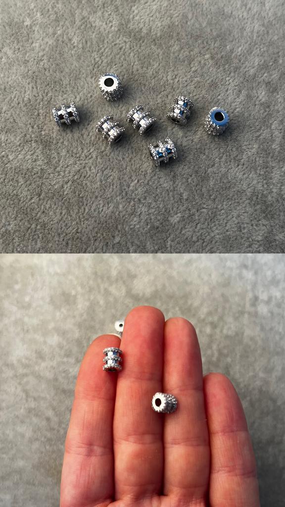 Бусины родий 6,5 мм