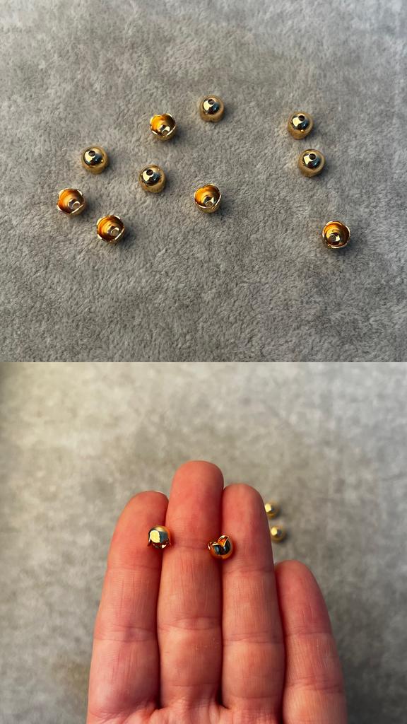 Шляпки с позолотой 6 х 5 мм