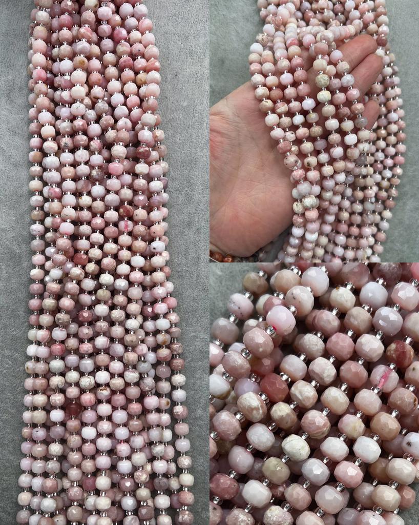 Опал розовый 8 х 6 мм