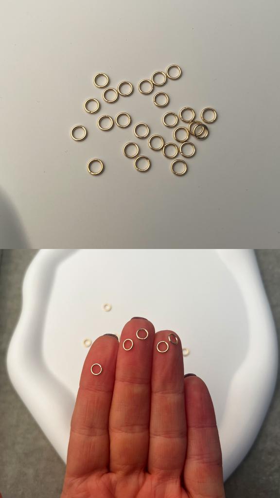 Кольца позолота 5 мм, толщина 0,5 мм